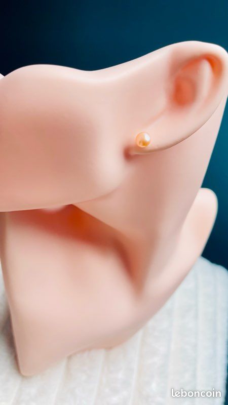 Boucles d’oreilles, en perles d'eau douce (image 1)