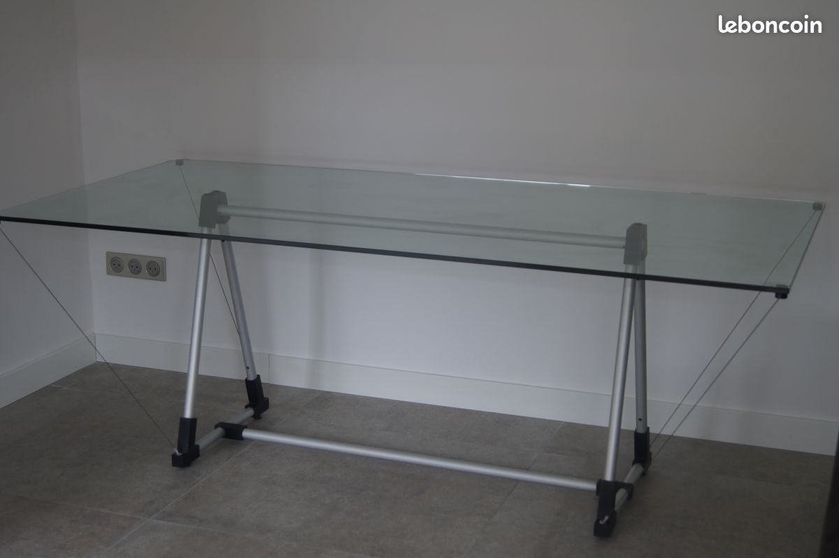 Table / bureau Newton en verre 200 X 94 (image 1)