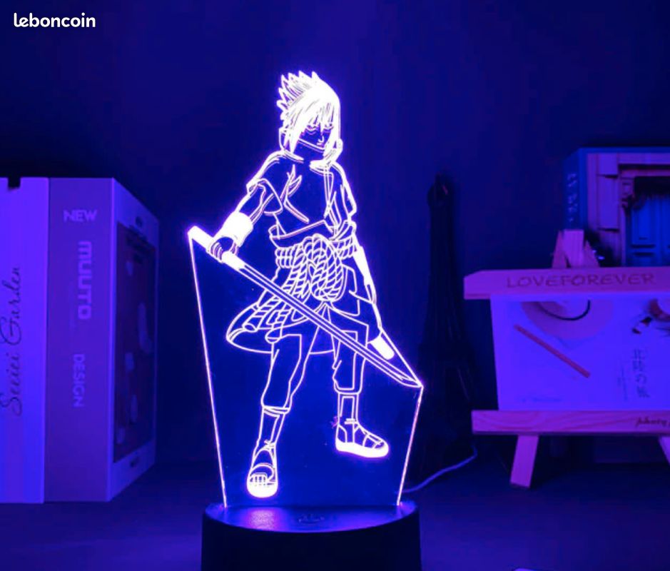 Décoration led multicolore NEUF, manga naruto sasuke uchiwa uchiha akatsuki (image 1)