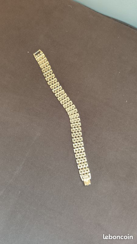 1 bracelet large en métal doré (image 3)