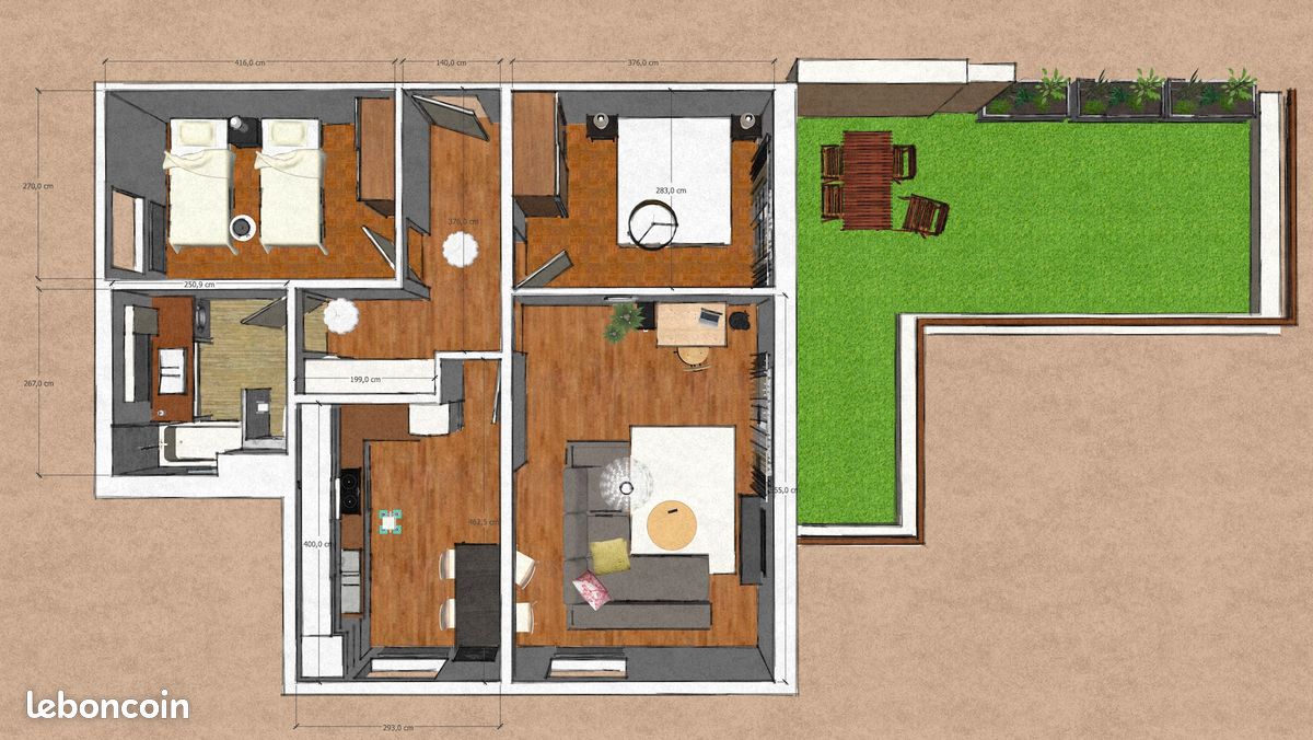 Appartement 3 pièces 70 m² · à Annecy · 70 m² · 2 000 €/mois