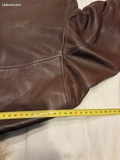 Veste ¾ en cuir d’agneau et fourrure véritable - OAKWOOD Taille XL – Excellent état (image 11)