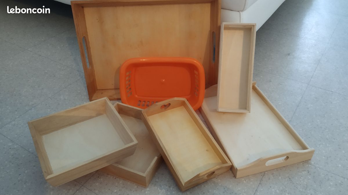 Plateaux en bois pour ateliers Montessori (image 1)