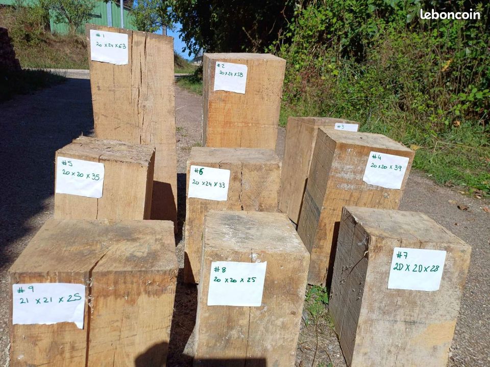 Lot de cubes en chêne massif bruts (image 1)