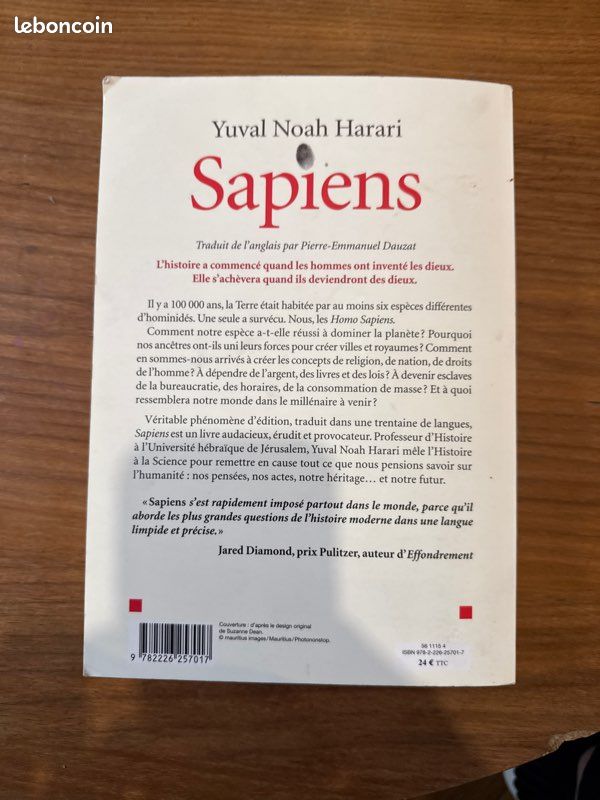Livre Sapiens Yuval Noah Harari (image 3)