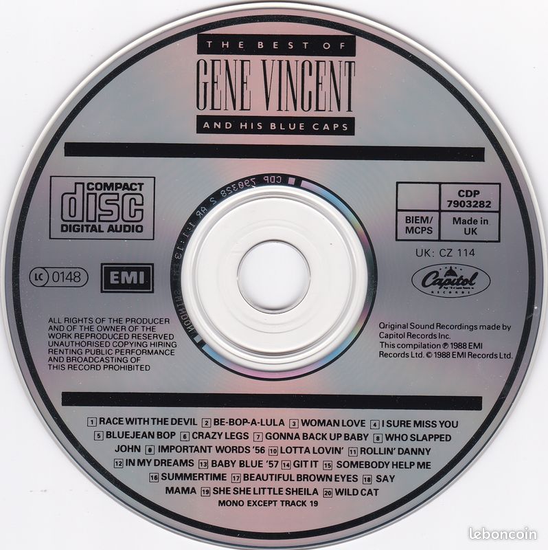 CD Album GENE VINCENT (image 3)