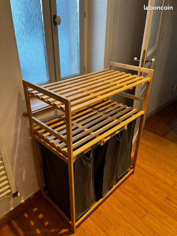 Panier à Linge 150L 3 Compartiments (image 1)
