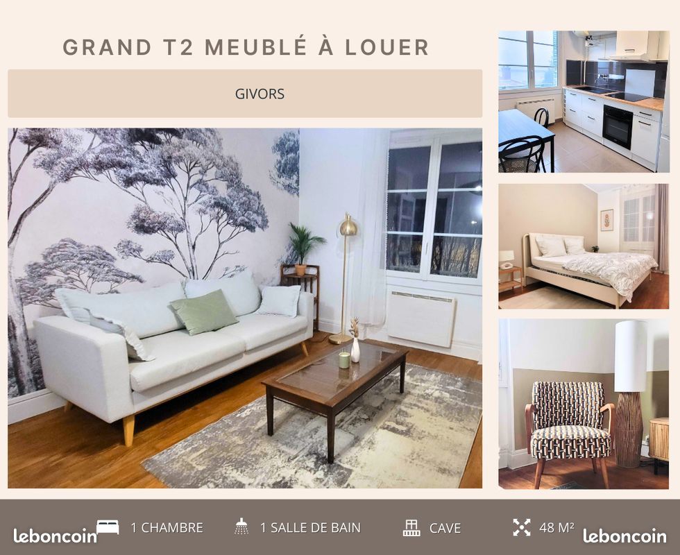 Appartement 2 pièces 48 m² · à Givors · 48 m² · 660 €/mois