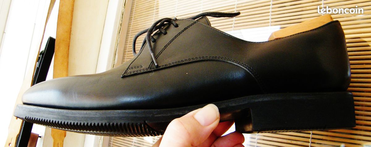 Chaussures en cuir noir Marbot (cousu Goodyear) tbe 45,5 46 homme (image 14)