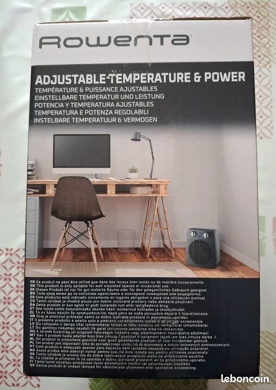 Radiateur Soufflant Rowenta Compact Power 2000W - Chauffage Puissant Et Économique Avec Ventilation
