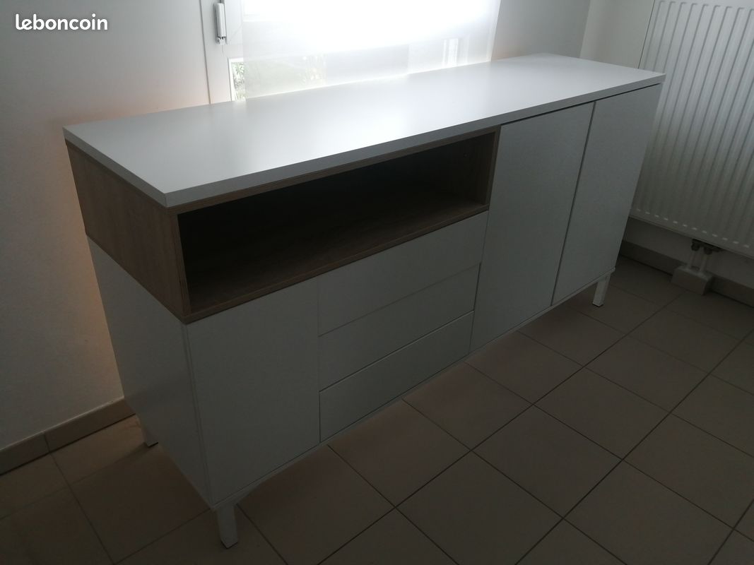 Bahut blanc 176x 90 x48 TBE (image 1)