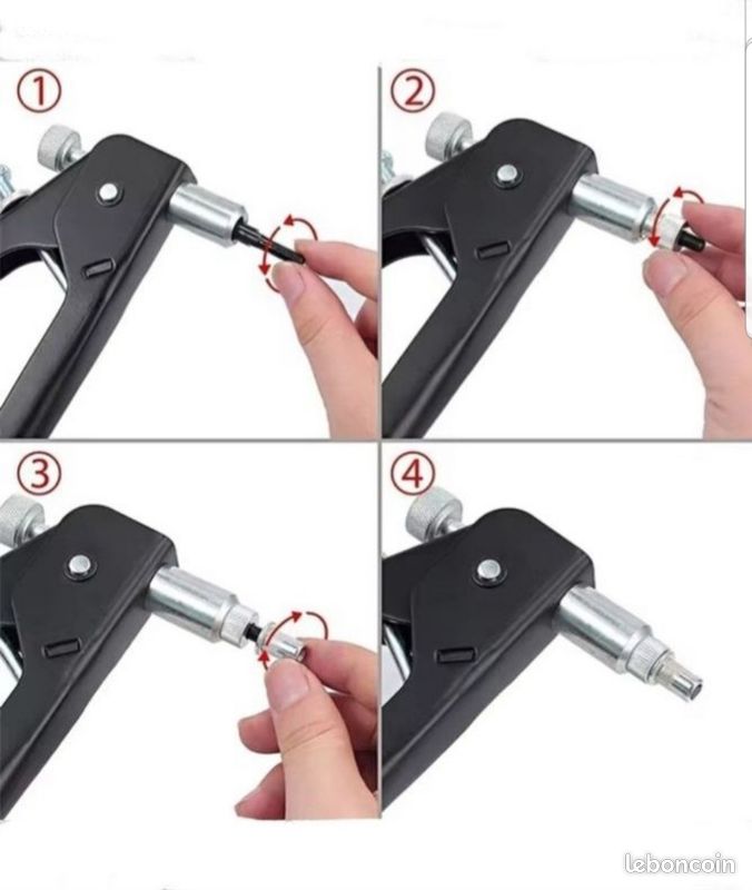Pince a riveter insert écrous filetés (image 8)