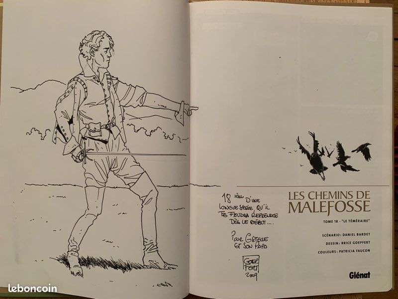 BD - Dessin dédicacé Les chemins de Malefosse T18 EO (image 3)
