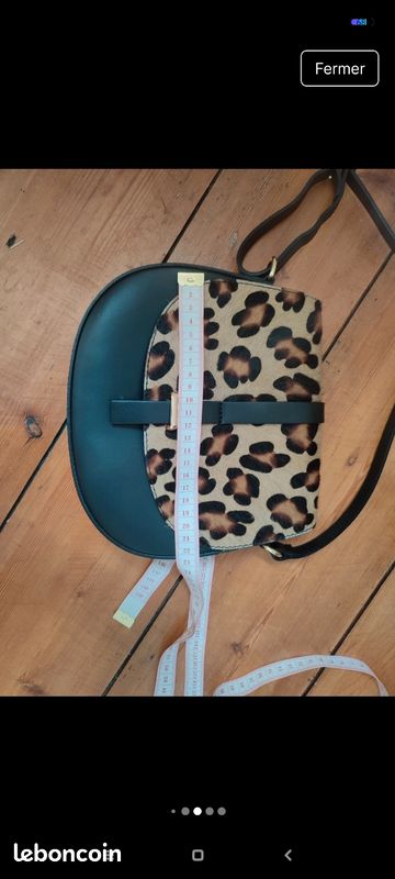 Sac cuir noir léopard (image 13)