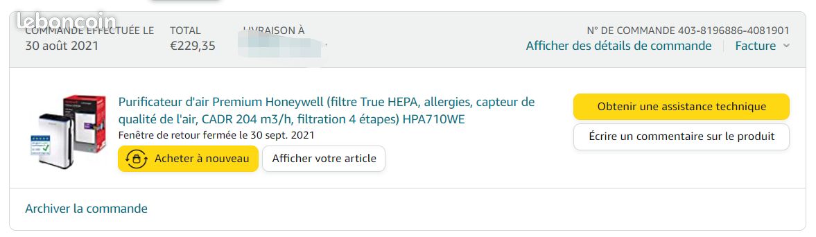 Purification Honeywell très bon état (image 4)