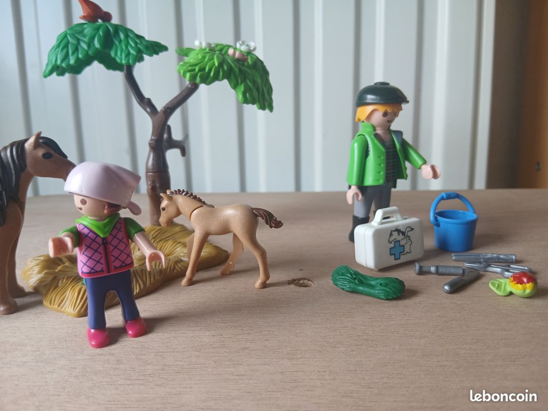 Playmobil 6949 Contry / Ferme. Enfant, poneys et vétérinaire. COMPLET (image 3)