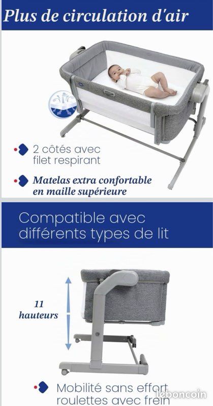 Lit cododo Chicco Next 2 me dream gris (image 3)