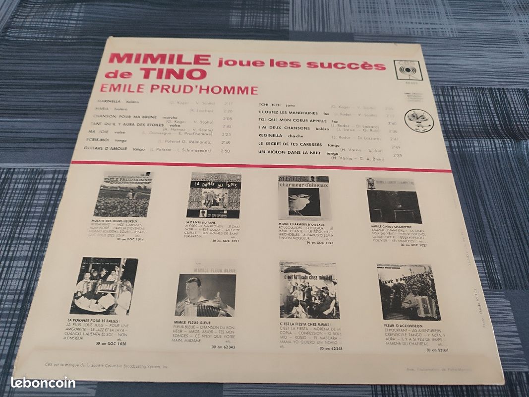 Disque Vinyl vintage - Mimine joue les succès de Tino (image 3)