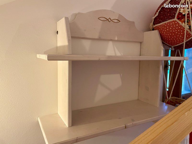 Commode table langer bois massif + étagère (image 10)