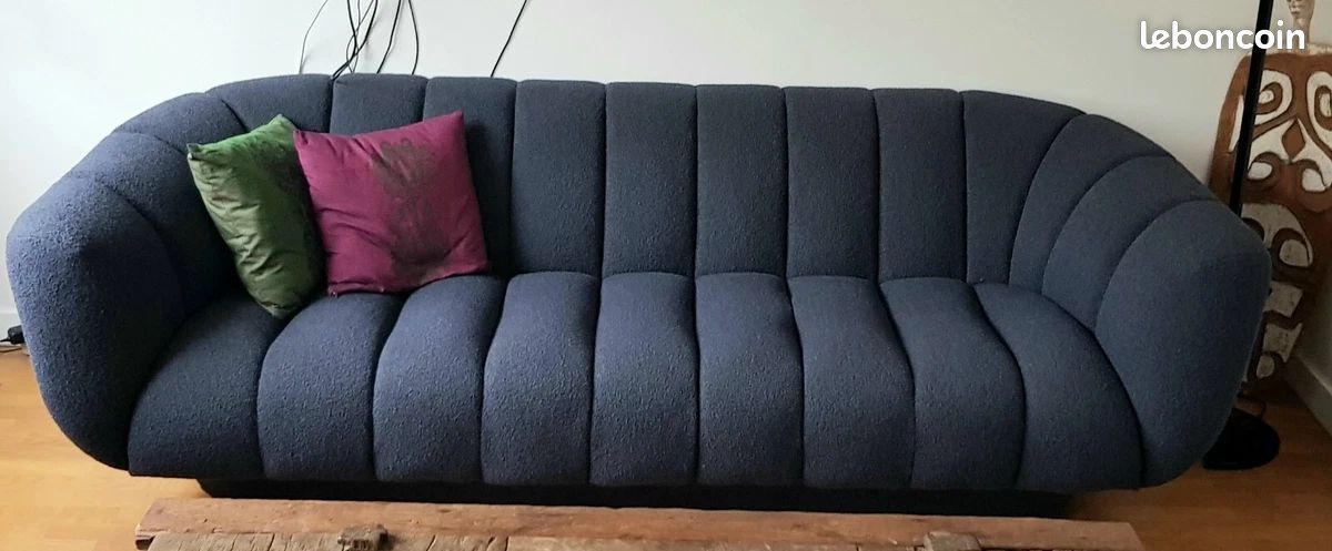 Canapé 3 Places Roche Bobois Rouge Cuir – État Neuf (jamais Servi)
