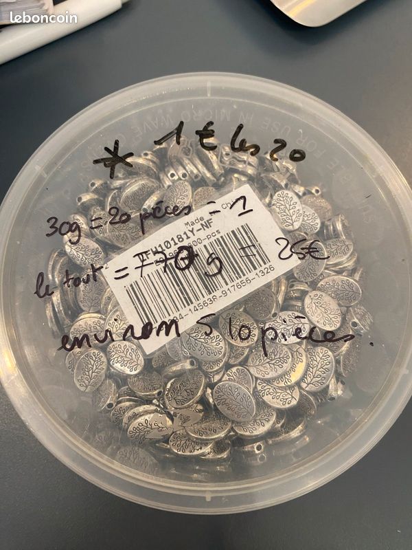 Perles argenté 500 pièces (image 2)
