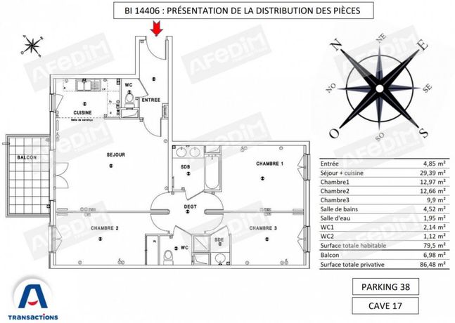 Appartement a louer suresnes - 4 pièce(s) - 82 m2 - Surfyn
