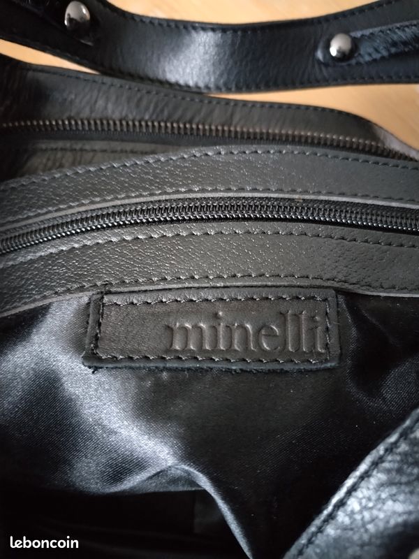 Sac à main Minelli tout cuir (image 3)