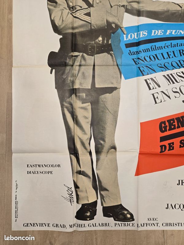 Affiche cinema le gendarme se saint Tropez 120x160 (image 5)