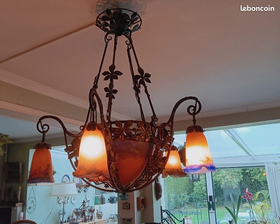 Lustre luminaire signé muller frères (image 2)