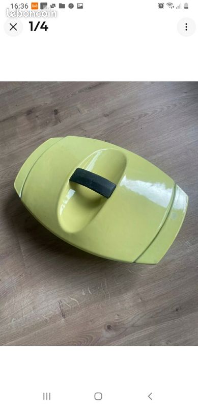 Cocotte En Fonte Le Creuset – Jaune – Design Raymond Loewy – Années 50/60