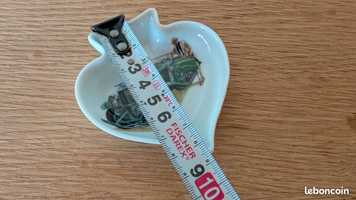 Vide poche cendrier porcelaine limoges claude brachet voiture ancienne bentley pique (image 6)