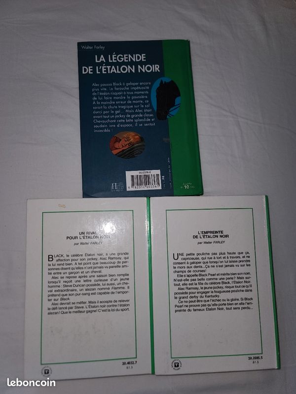 Lot 3 livres l'Étalon noir (L'empreinte, La légende, Un rival pour l'étalon noir) (image 2)