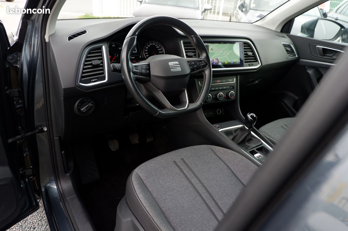 13.400 Hors taxes - Seat Ateca 2.0 Tdi 150 Style Business BVM6 - 2021 - Full LED Caméra GPS Apple CarPlay Régulateur Adaptatif (image 8)