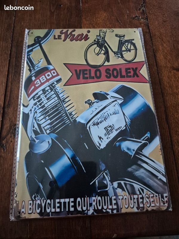 PLAQUE METAL Tôlée VINTAGE 20X30 SOLEX - VELOSOLEX 3800 NF NV1