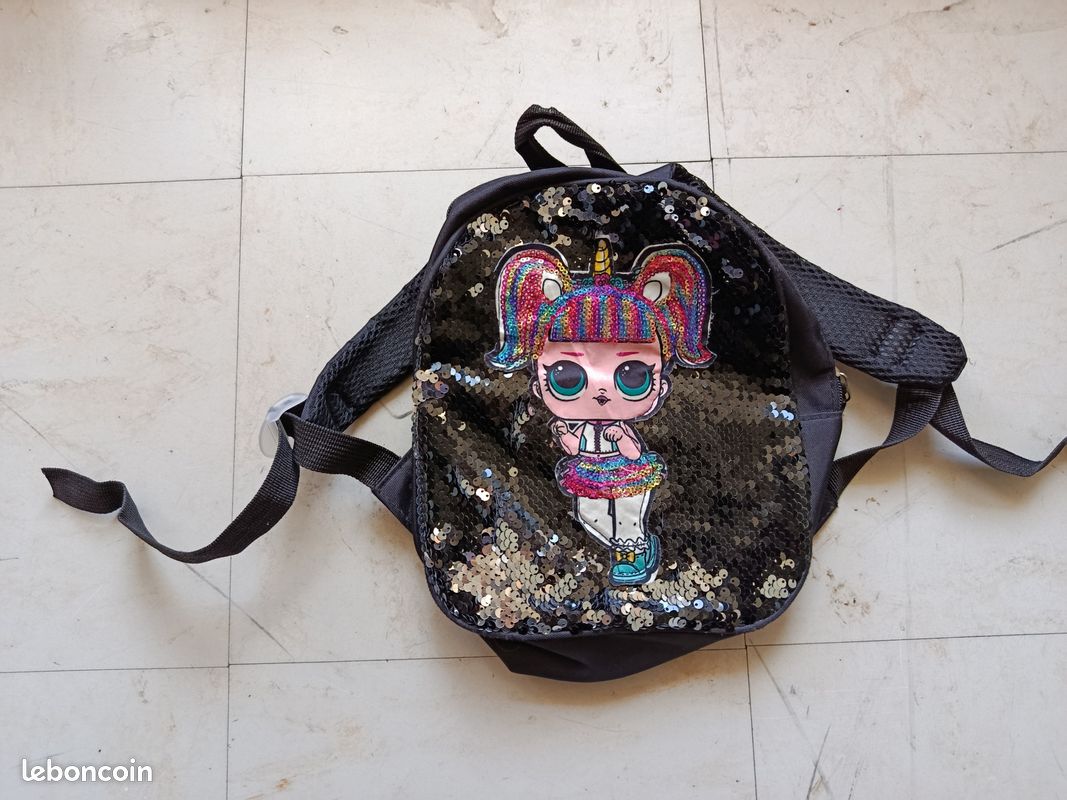 TBE sac à dos paillettes Poupée LOL SURPRISE fille cartable
