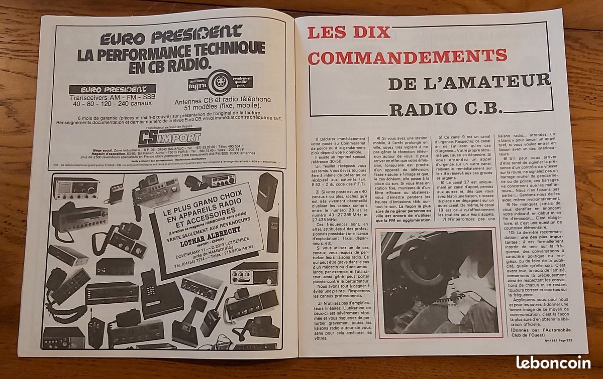Revue ”Le Haut Parleur” N° 1661 Spécial hobbies Rassemblement CBistes au Mans (image 4)