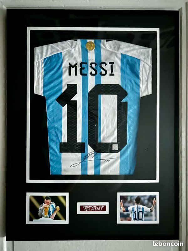 Maillot Signé Lionel Messi – Finale Coupe Du Monde 2022 Argentine – Avec Certificat (COA) – Neuf