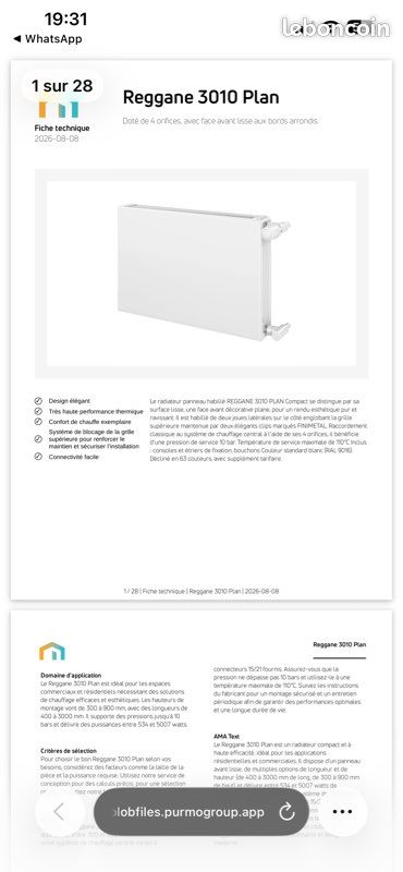 Radiateur EC - Reggane 1030 plan (image 6)