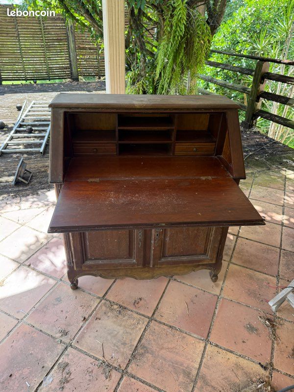 Secrétaire ancien en bois – à restaurer (image 2)