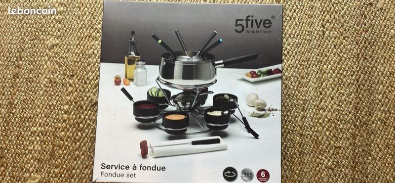 Appareil à Fondue En Inox 5five - Pour Fondue Fromage Ou Chocolat | Set De Cuisson Convivial