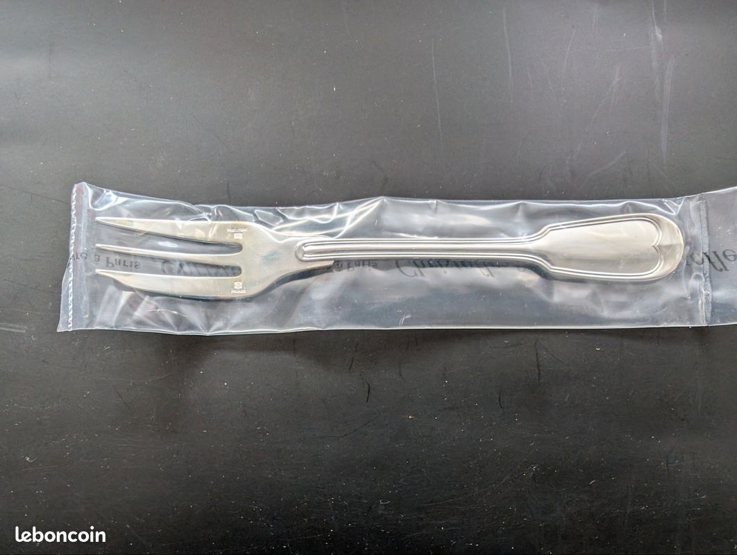 12 Fourchettes à Gâteau Christofle CHINON – 16 Cm – Métal Argenté, Made In France