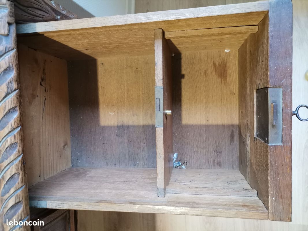 Bureau ancien à gradin en chêne – fin XIXᵉ siècle – très bon état (image 8)