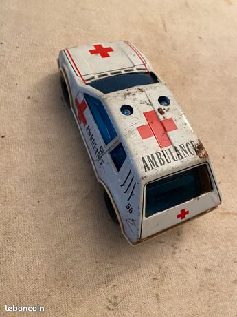 Ancien Jouet Ambulance En Tôle Joustra - Télécommande - Occasion