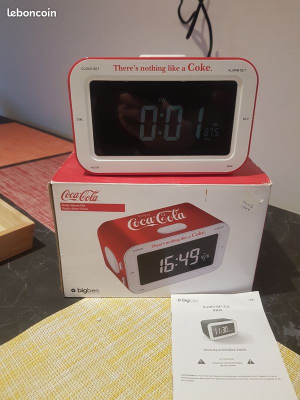 Radio reveil fm coca cola bigben TRES BON ETAT - Photo, audio & vidéo