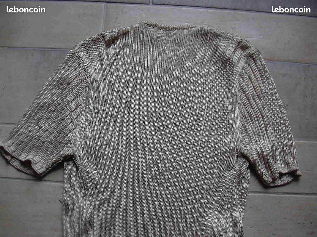 Gilet beige brillant CAROLL taille 38 (MGRE) (image 4)