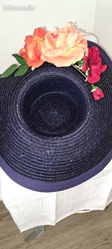 Chapeau paille marine (image 2)
