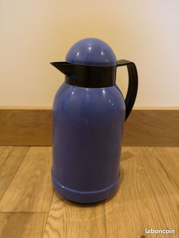 Bouteille thermos bleu 1 litre (image 1)