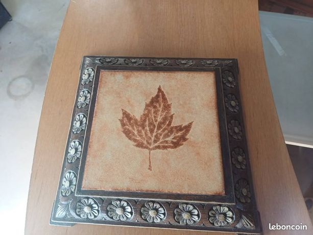 VINTAGE ANNEES 50/60 DESSOUS PLAT FER FORGE CARREAU DECOR LES BAUX DE PROVENCE