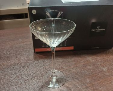 Lot De 4 Verres à Cocktail Ancien Cristal Transparent - Excellent état