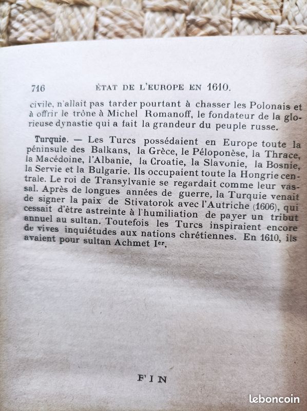 Histoire de l'Europe et de la France 1270 à 1610 - Enseignement secondaire classique - Classe de seconde - Melin - Moulins, André - 1890 (image 3)